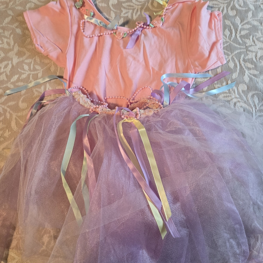 Pink and Purple Kids Leotard And Matching Tutu